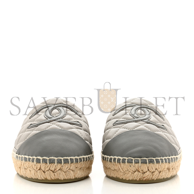 Ch*el lambskin quilted cc espadrilles g29762